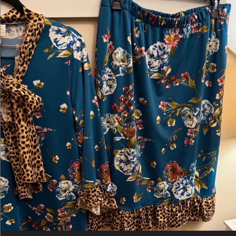 Floral Blue Skirt